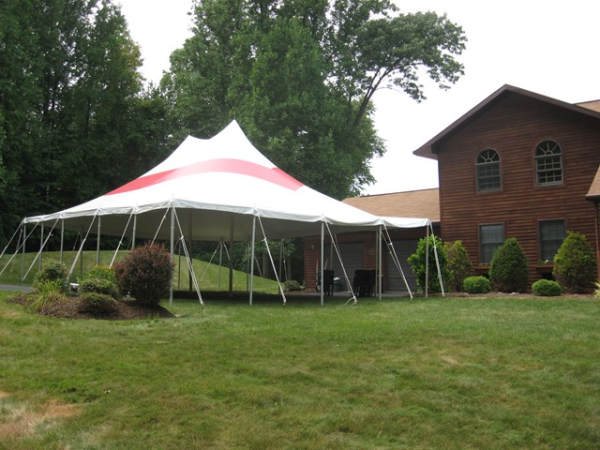 30x40 Red Striped Party Tent